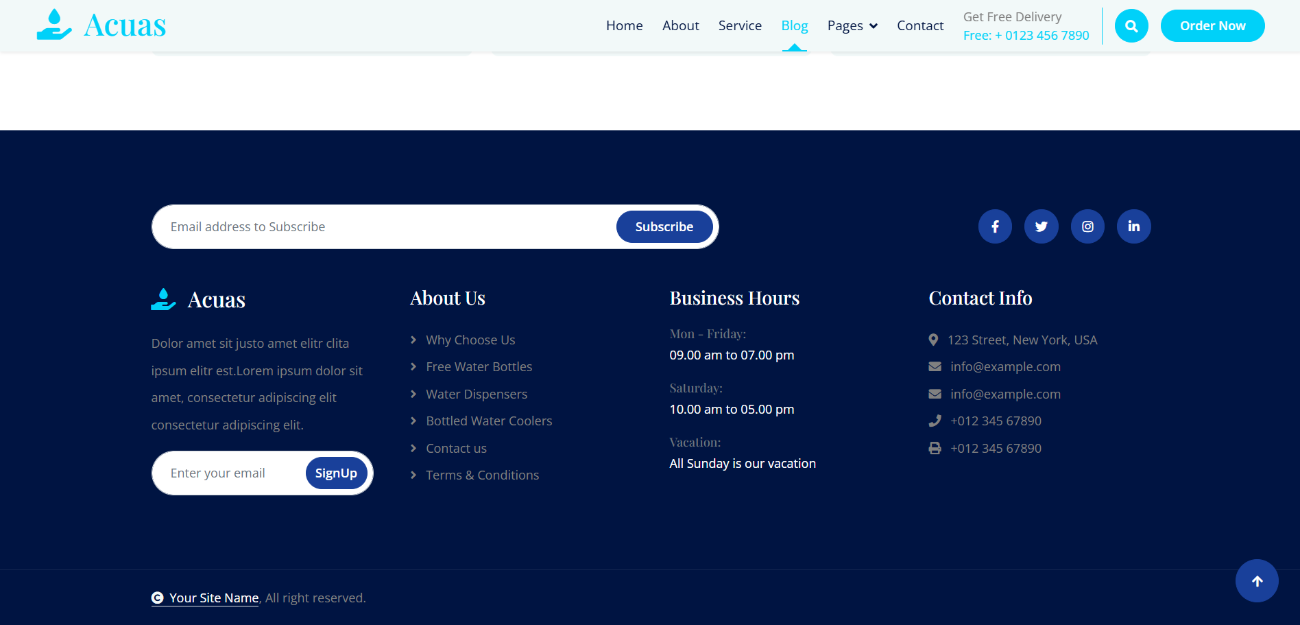 Water Refilling Website